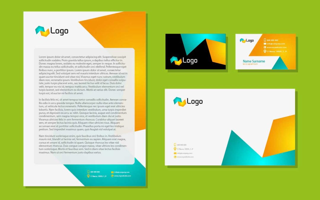 Letter Head Design Corporate Identity Stationery Technologic Vector